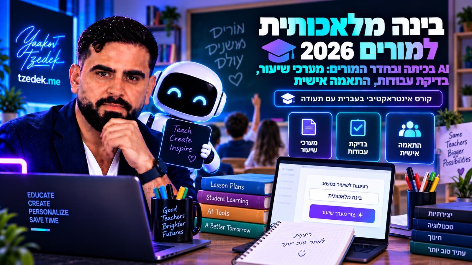 מערך שיעור עם הפניות לסעיפי תוכנית הלימודים, דף עבודה בשלוש רמות, וכרטיס יציאה שהופך לפתיחת השיעור הבא