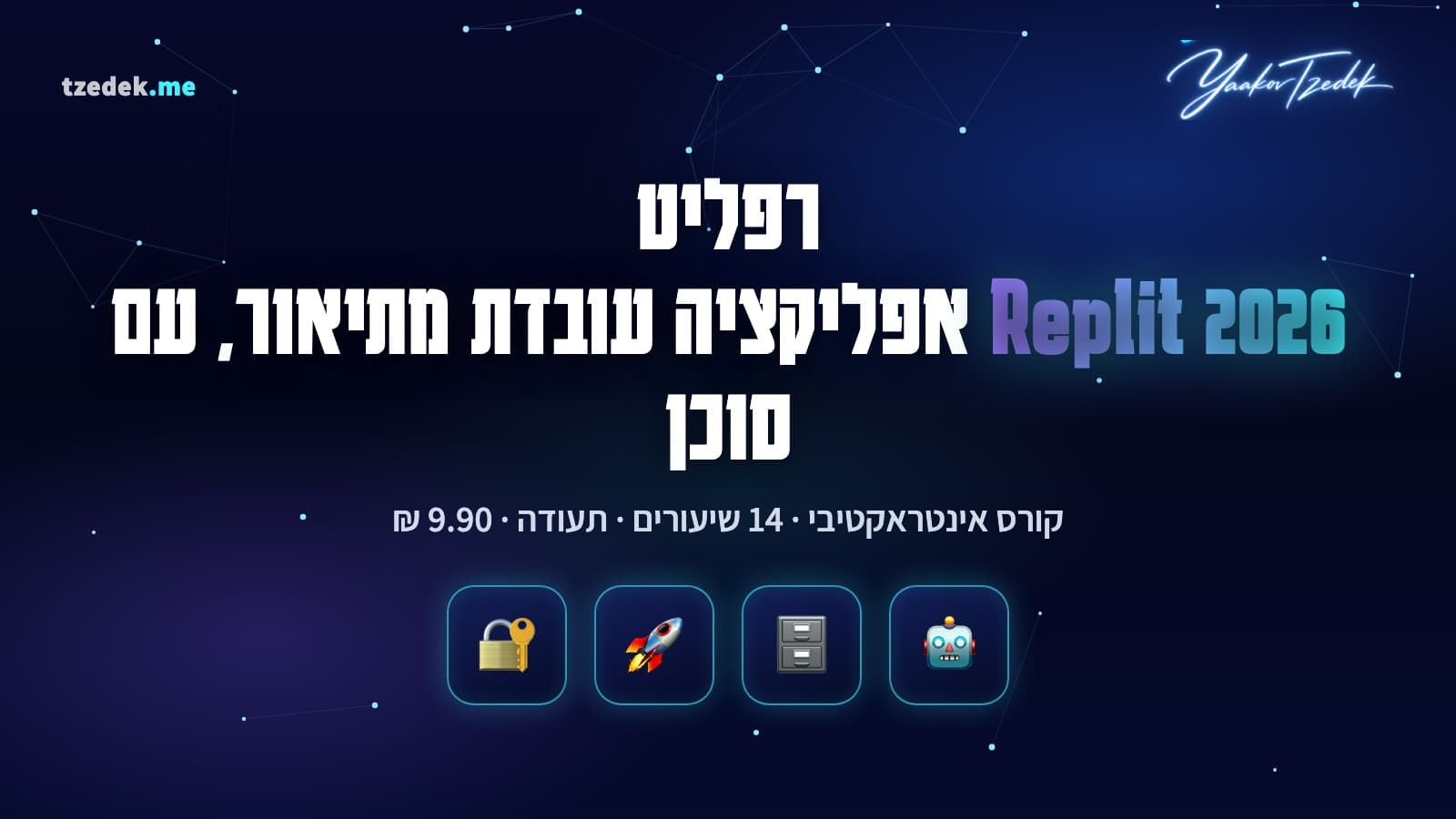 מסך רפליט עם סוכן שבונה מערכת פניות בעברית: טופס, לוח בקרה ותצוגה מקדימה חיה