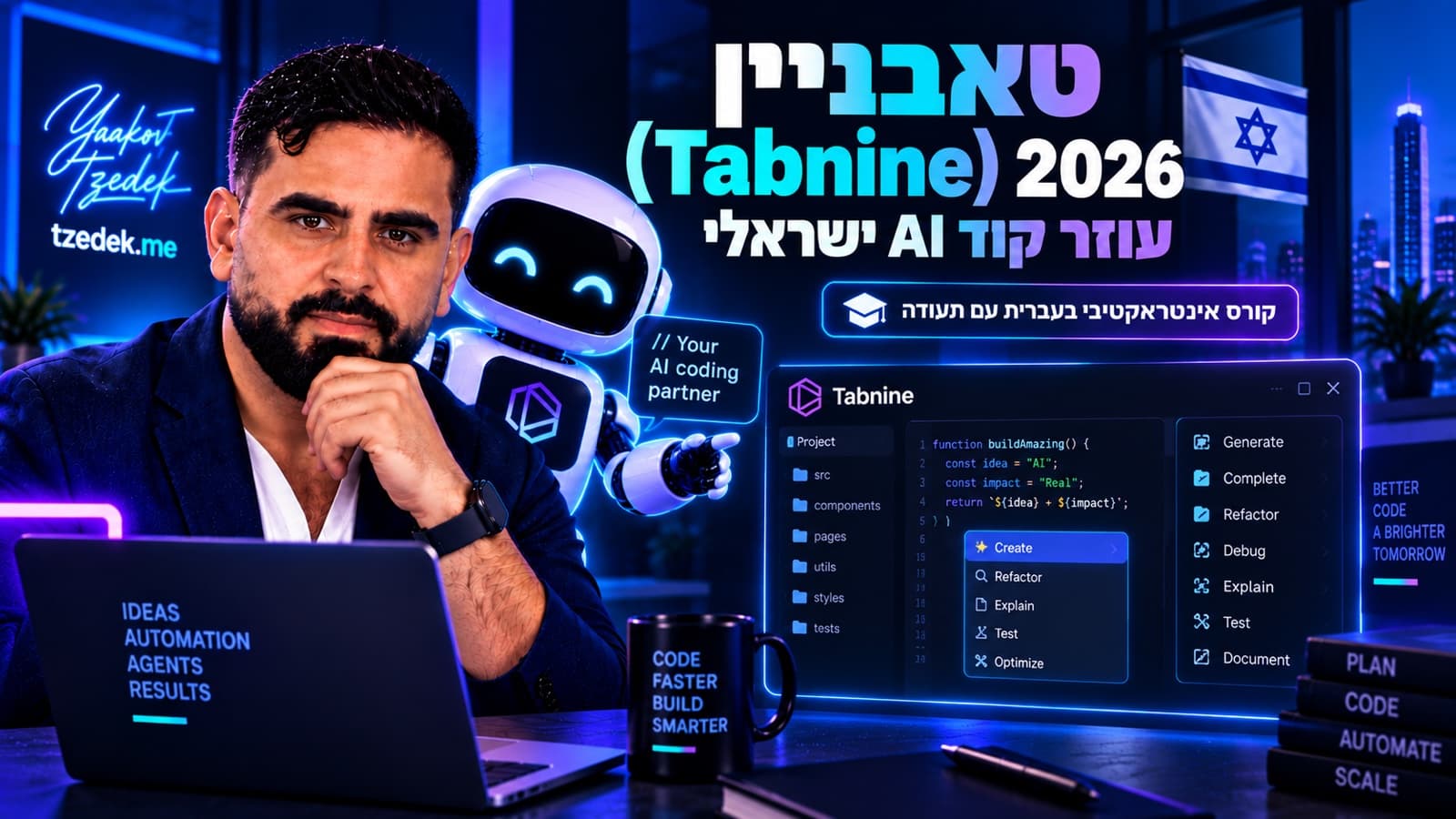 עוזר קוד ארגוני שרץ בתוך הרשת, בלי שהקוד יוצא החוצה